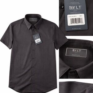 BYLT BLK DNM Men's Charcoal Button Down Shirt